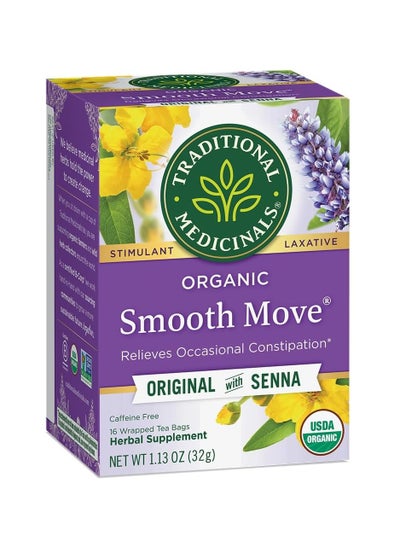 Buy Traditional Medicinals Organic Smooth Move Original With Senna 16 Wrapped Tea bags 32g in UAE