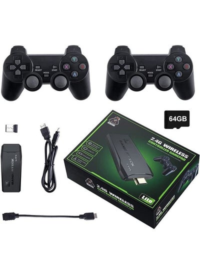 Buy Wireless Retro Game Console  Plug and Play Video Game Stick Built in 10000+ Games 9 Classic Emulators  4K High Definition HDMI Output for TV with Dual 2.4G Wireless Controllers(64G) in UAE