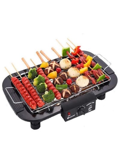 اشتري Portable Electric Smokeless Barbecue 2000W High Power Grill Indoor Grilling Table With 5 Adjustable Temperature Fit Home Dinner Camping Travel Hiking في الامارات