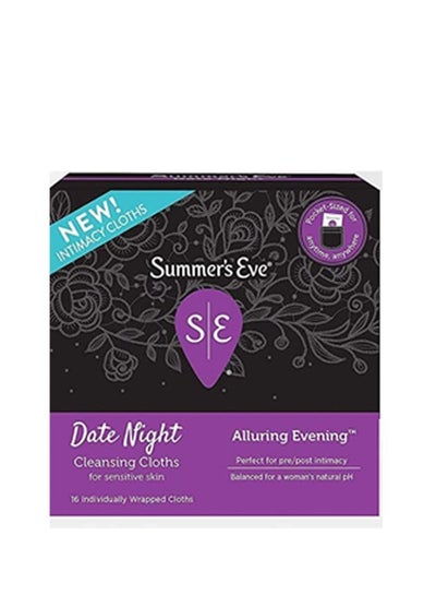 Buy Summer's Eve Date Night Feminine Cleansing Wipes Pre Post-Intimacy Cleansing 16 Count in Saudi Arabia