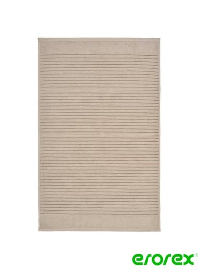 Buy Bath mat beige 50x80 cm in Saudi Arabia