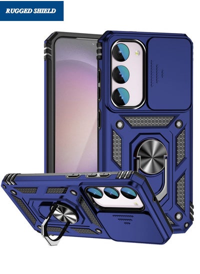 Buy Samsung Galaxy A55 Case, Slide Camera Cover, Built-in 360° Rotate Ring Kickstand, Military Grade Shockproof Test, Heavy Duty Shockproof Protective Case for Galaxy A55 5G 6.5 inch, Blue in Saudi Arabia