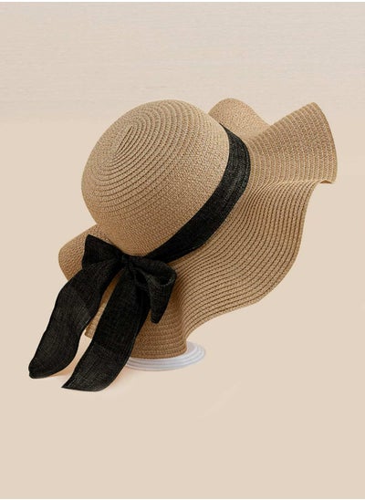 Buy Bow Knot Decor Straw Hat in UAE