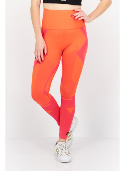 Buy Women Sportswear Fit Training Leggings, True Orange in UAE