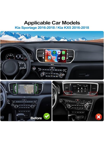 اشتري Android Car Stereo For Kia Sportage 2016-2018 With Apple Carplay Android Auto Wireless WiFi DSP FM&AM BT AHD Camera Included Quick Boot Touchscreen  8 123GB Carplay في الامارات