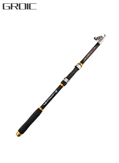 Buy 2.4M Fishing Rods Sea Rods Telescopic Fishing Pole Durable Lightweight Sensitive 24T Carbon Fiber Ultralight Travel Saltwater Freshwater Bass Salmon Trout Fishing in UAE