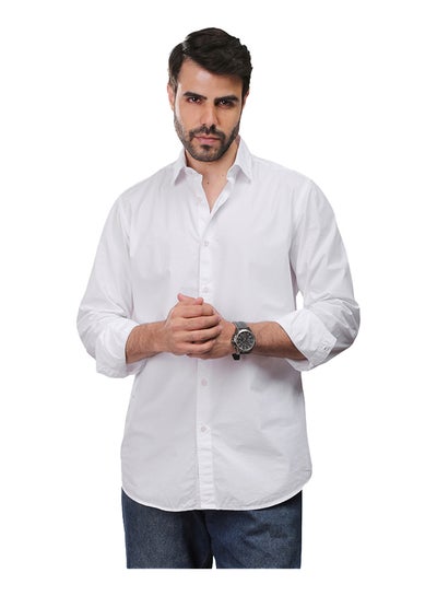 Buy Coup Slim Fit Basic Shirt For Men Color White in Egypt