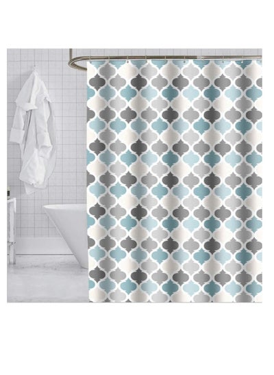 اشتري Shower Curtain Waterproof Mould Proof, Waterproof Polyester Fabric, Machine Washable Thicked Polyester Fabric, with 12 Hooks and Weighted Hem for Bath Tub and Shower Stall في السعودية