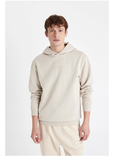 Buy Man Knitted Regular Fit Hooded Long Sleeve Sweatshirt in Egypt