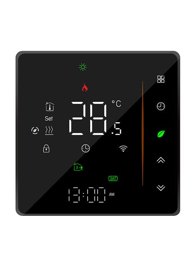 اشتري WiFi Smart Thermostat Temperature Controller Weekly Programmable Supports Touch Control/ Mobile APP/ Voice Control Compatible with Alexa/Google Home, for Water/Gas Boiler 5A Black في الامارات