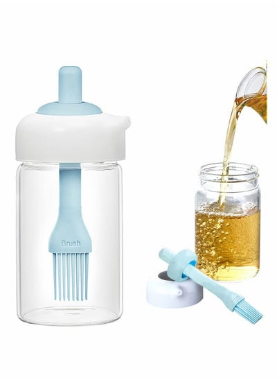 Buy Oil Dispenser Bottle with Brush, Vinegar Soy Sauce Mister Bottle, Seasoning Container Glass Condiment Bottles for Kitchen Cooking Baking Air Fryer Basting BBQ Buffet Roasting Marinating in Saudi Arabia