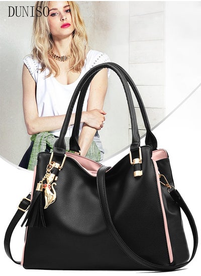 اشتري Women's Fashion Handbag Faux Leather Crossbody Bag For Women Large Capacity Tote Bags Top Handle Satchel Fashionable Travel Shoulder Bag For Ladies في الامارات