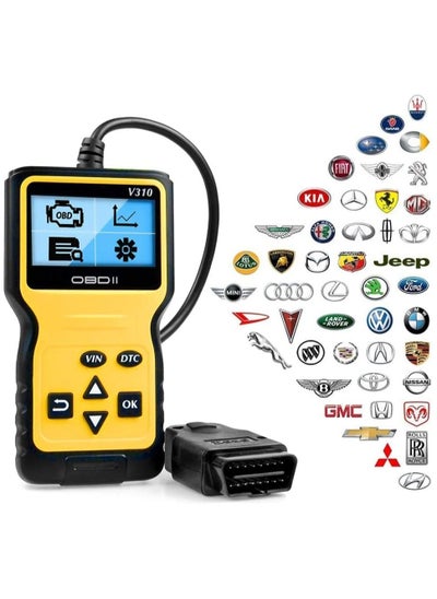 اشتري Car Trouble Code Reader, OBD2 Scanner Engine Diagnostics V310 Car Code Reader and Vehicle Car Engine Trouble Diagnostic Code Scanner Tool for All Cars في السعودية