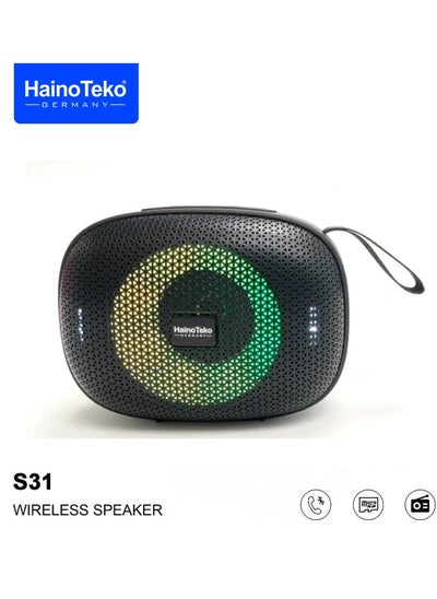 Buy Haino Teko Germany S31 Portable Wireless Bluetooth Speaker Black in UAE