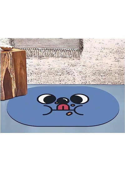 اشتري Absorbent Bath Mats Comfort Floor Mats Non-Slip Soft Carpet Slip-Resistant Bathing Room Rug Quick-Dry Bath Mats for Bathroom (78x48cm) في السعودية