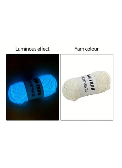 Buy Luminous Yarn 1 PCS Polyester Yarn Glow in The Dark for Crocheting Handcraft  for Arts - blue in Egypt