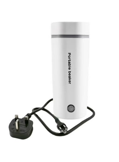 Buy Portable Thermos Hot Water Cup Electric Kettle 350Ml 300W White in Saudi Arabia