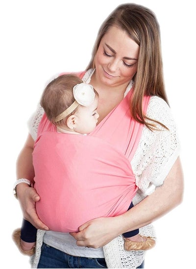 Buy Baby Wrap Carrier Nursing Cover Blanket for Newborn and Infant Pink in UAE