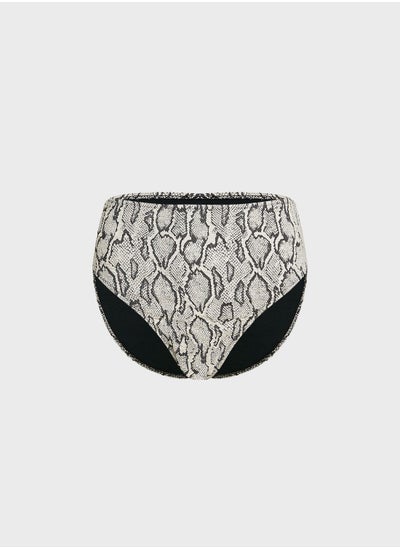 Buy Textured Printed Bikini Bottom in UAE