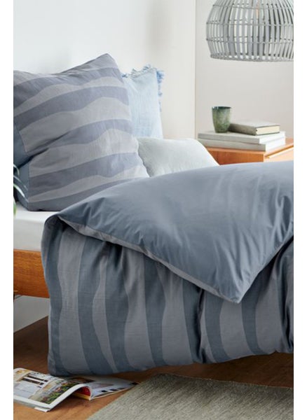 Buy Textured Duvet Set 135 x 200 cm, Dark Grey in Saudi Arabia