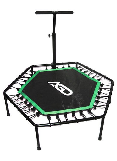 Buy Professional Fitness Trampoline with Adjustable Handle for Outdoor and Indoor Use, Suitable for Adult Fitness, Weight Capacity: 150kg in Saudi Arabia