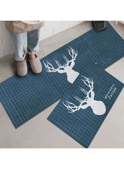 Buy Washable Anti Fatigue Kitchen Rug Sets Farmhouse Kitchen Floor Mats,Sets 2 Piece Non Slip Heavy Duty Standing Mat, Set Waterproof Comfort Floor Rug Runner(50x80+50x120cm) in UAE