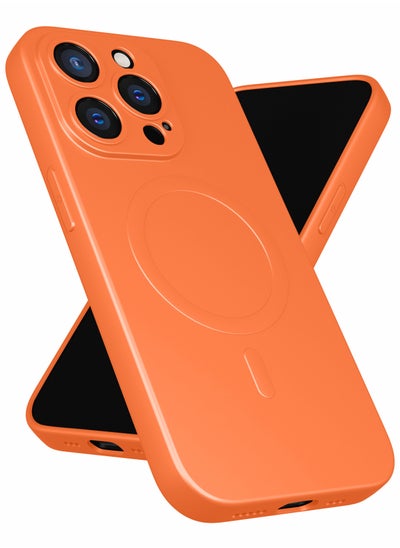 اشتري for iPhone 14 Pro Case, Soft Anti-Scratch Microfiber Lining, Compatible with MagSafe, Shockproof Phone Case for iPhone 14 Pro 6.1 inch, Orange في الامارات