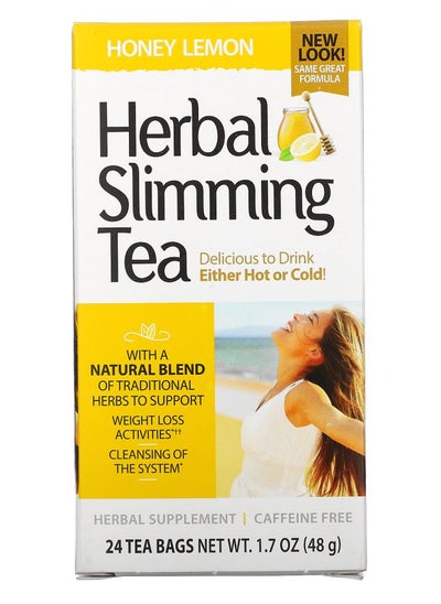 Buy Herbal Slimming Tea Honey Lemon Caffeine Free 24 Tea Bags 1.7 oz (48 g) in UAE