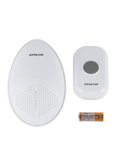 اشتري Door Bell- EPSDB1441/ with Wireless Remote Control, 38 Music in Soft Chord Series, No-Wire Installation, Battery Included/ Range up to 80 m, Light and Simple Design, Perfect for Home في الامارات