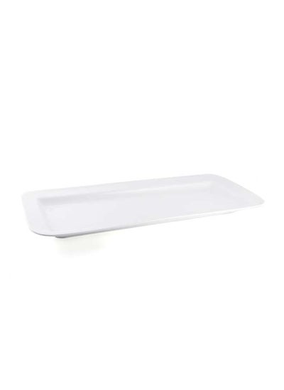 Buy Ivory Porcelain Rectangular Buffet Plate 61 cm in UAE