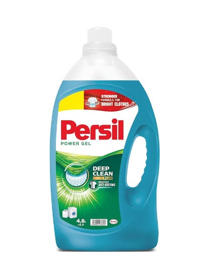 Buy Low Foam Power Gel Liquid Laundry Detergent with Deep Clean Technology 4.8L in UAE