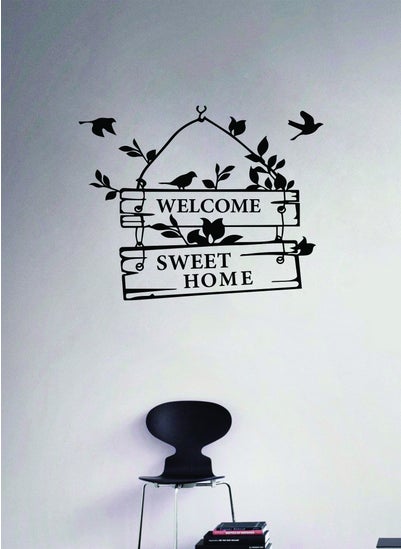 Buy Welcome Sweet Home Design Wall Decal - Wall Arts Home Décor - Wall Sticker, 75x60 cm by Spoil Your Wall in UAE