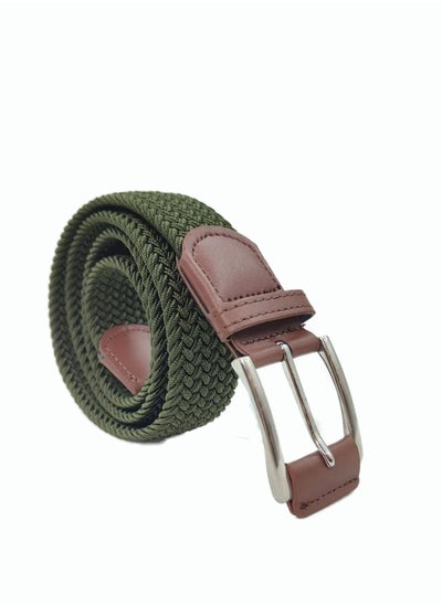 Buy Stretchable Green Nylon Belt in UAE