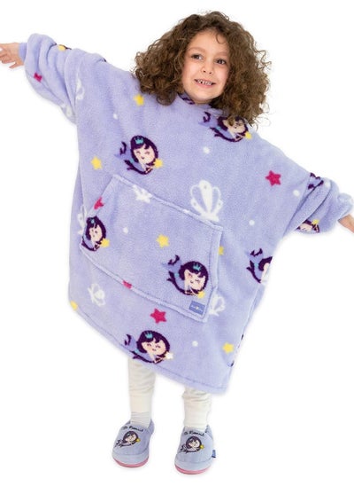 Buy Milk&Moo Little Mermaid Wearable Hooded Blanket with Pouch Purple in UAE