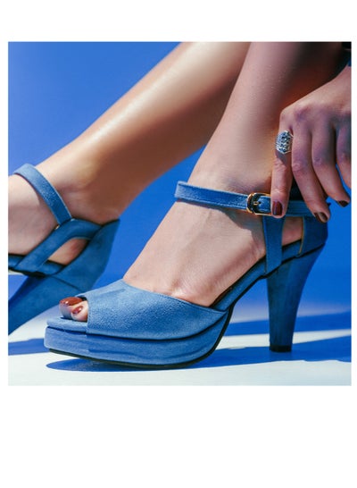 Buy High Quality Elegant Suede Sandals - BLUE in Egypt