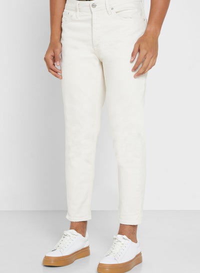Buy Light Wash Tapered Jeans in UAE