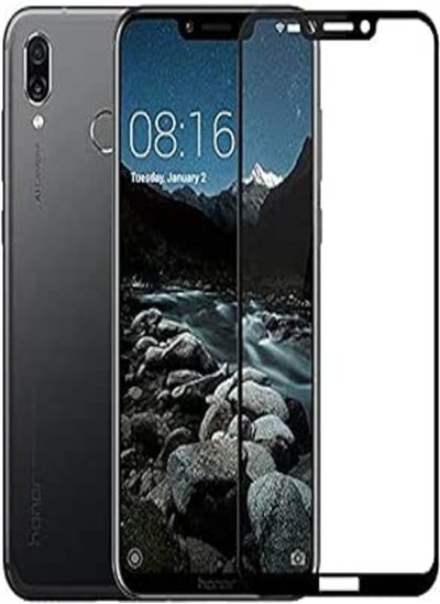 اشتري 5D Tempered Glass for Huawei Honor Play Full Screen Protector - Black Frame في مصر