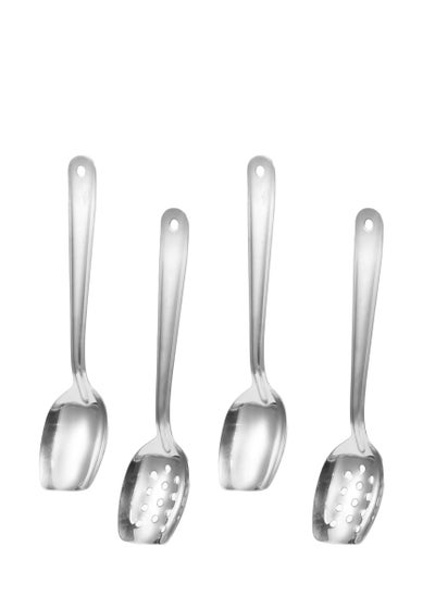 اشتري Restaurant Catering Serving Utensils, Advanced Performance Skimmer Perforated, Stainless Steel Serving Spoons Set, for Buffet Can Banquet Cooking Kitchen Serving Spoons في السعودية