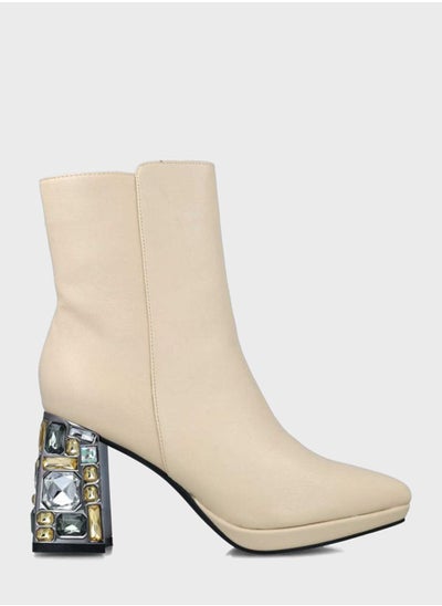 اشتري Mid Heel Ankle Boots في السعودية