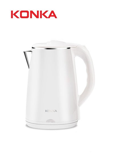 Buy Stainless Steel Fast, Portable Electric Hot Water Kettle for Tea and Coffee, 2.2-Liter,White in UAE