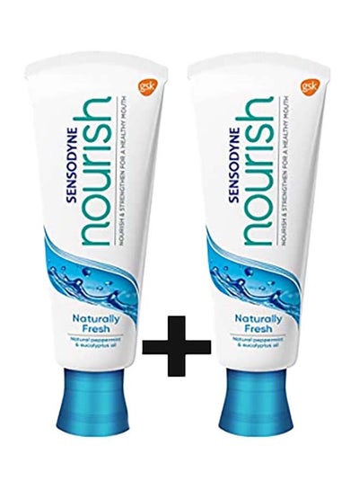 Buy Toothpaste Nourish Naturally Fresh White 2x75ml in UAE