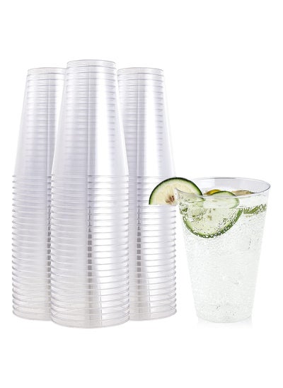 اشتري 100 Pack 14 oz Clear Plastic Cups Disposable Cups Large في مصر