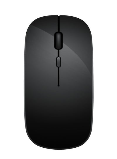Buy Wireless 2.4G Mouse Ultra-thin Silent Mouse Portable and Sleek Mice Rechargeable Mouse 500 MAH Black in UAE