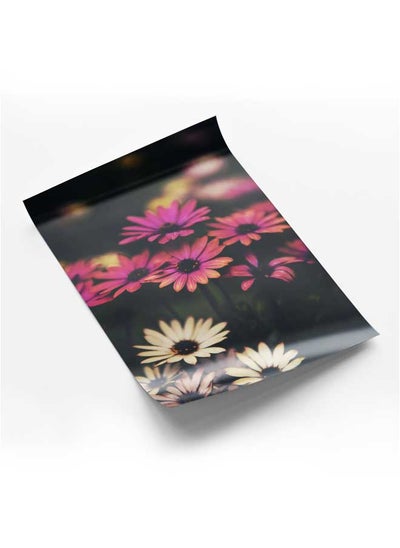 Buy Poster Painting Art With Four Separate Pieces Of Double-Sided Stickers Daisy Flowers For Home Bedroom Living Room And Office Decor in Saudi Arabia