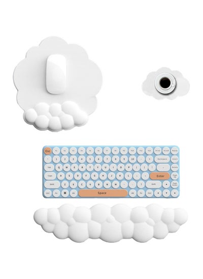 Buy Keyboard Wrist Rest SetCute Cloud Shape Wrist Rest Support for Mouse Keyboard Computer Elbow Pad Arm Rest Mouse Wrist Cushion Desk Cloud Wrist Pad for Typing Pain Relief (Keyboard not Included) in UAE