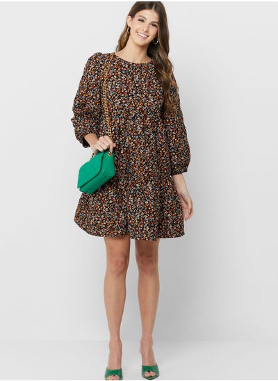 Buy All-Over Floral Print Dress in UAE