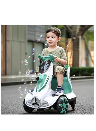 Buy NTECH Electric Four-Wheel Kids Car | Bubble Function |360 Degree Rotation | Cool LED Lights | Seat Belt | Safe & Comfortable | TM010 in UAE
