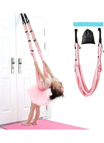 اشتري Aerial Yoga Strap, Fitness Strap Band for Waist Trainer Leg Stretching, Door Swing Adjustable Strap - Back Bend, Go Upside-Down For Yoga Practitioner Ballet Dancer Gymnastics Relieve في الامارات
