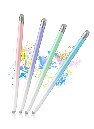 اشتري Stylus Pens for Touch Screens, 4 Pcs Stylus Pen for iPad with Precision Double Fiber Tips, Compatible with Apple iPad/iPhone/Android/Tablets and Other Capacitive Touch Screen في السعودية