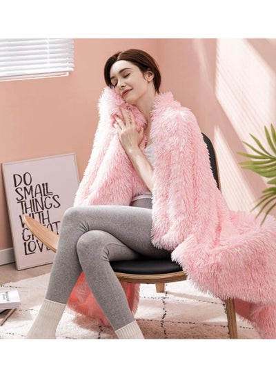 اشتري COMFY SOFT & FLUFFY CLASSIC FUR BLANKET/THROW PINK TIE & DYE في الامارات